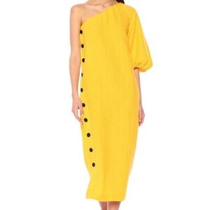 Mara Hoffman, size 8, marigold one-shoulder long dress.